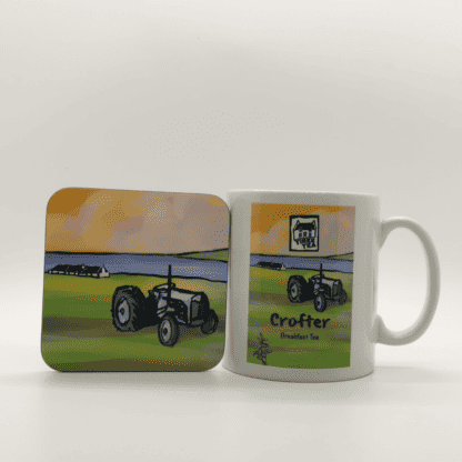Matching little grey fergie coaster and mug