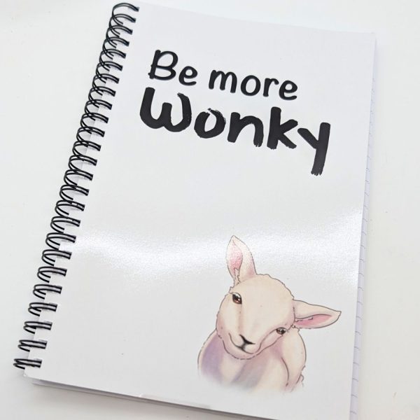 "Be more Wonky" Spiral Notebook