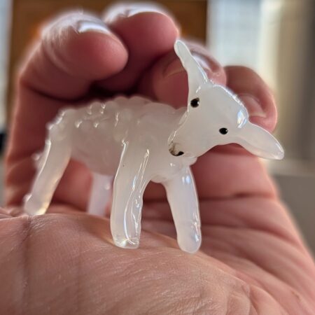 Mini Glass Wonky Lamb